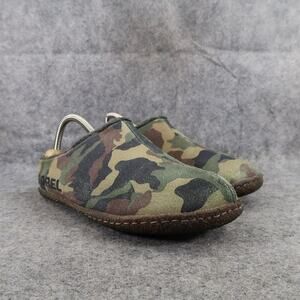 Sorel Shoes Kids 5 Slippers Casual Leather Camo Lanner Ridge Comfort Green Brown